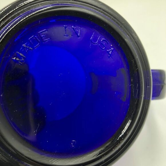 Cobalt Blue Glass Coffee Tea Mug Philadelphia Liberty Bell Tourist Souvenir - Picture 9 of 12